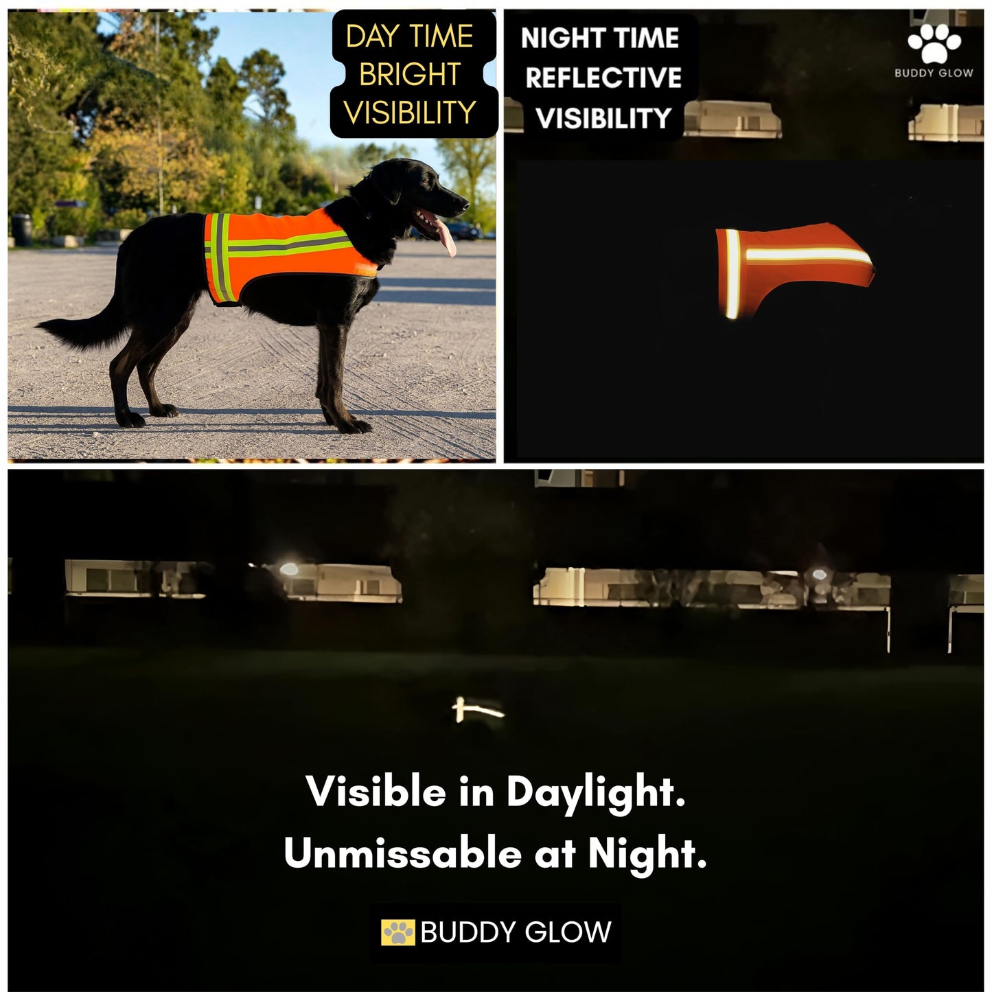 Reflective Dog Vest. Hi Visibility Blaze Orange Hunting Safety Vest Adjustable, Lightweight for Outdoor use - Hiking, Walking & Hunting. Water Resistant for Toy and Tiny Breeds (X-Small)