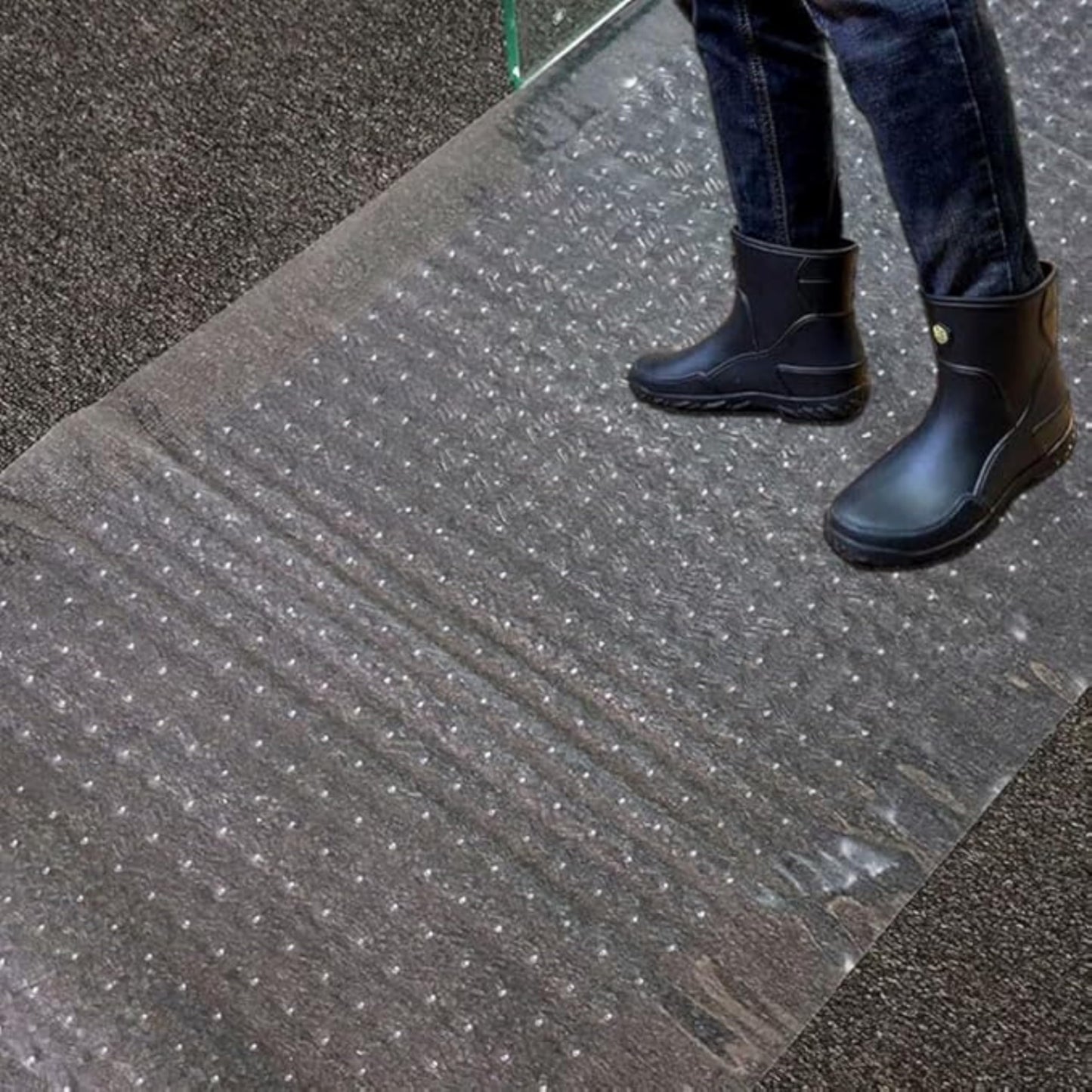 Bargain House Clear Heavy-Duty Vinyl Plastic Carpet Protector 100% Waterproof Carpet Floor Mat Protector Runner Guard Protector Sheet Home Office Hallway Kitchen Runner 27 Inches(2.231ft) Wide (15FT)
