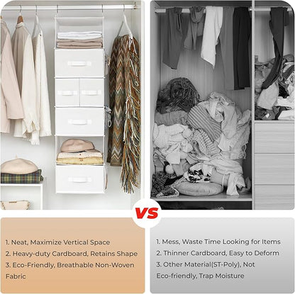 GRANNY SAYS Hanging Closet Organizer and Storage, 6 Shelf Clothes Organization