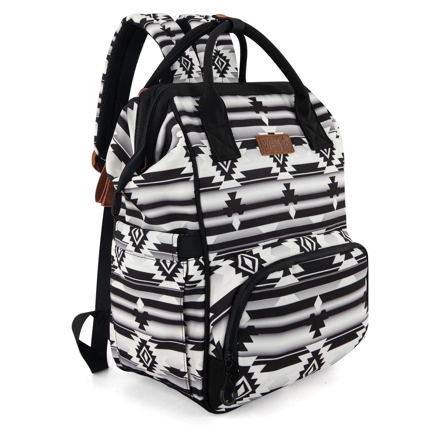 Montana West Wrangler Callie Diaper Bag Backpack with Stroller Straps Multifunction Baby Travel Bag WG2204-9110BK