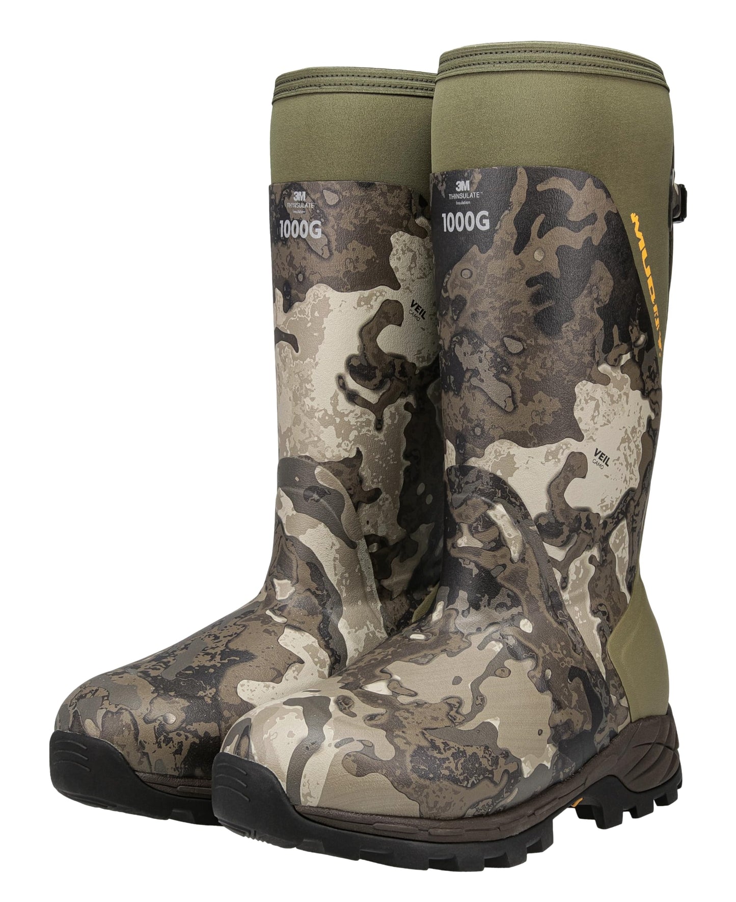 Muddy Outdoors Men's DV8 17" 1000 Gram Insulated Rubber Boots Veil Canyon Gray 10 D