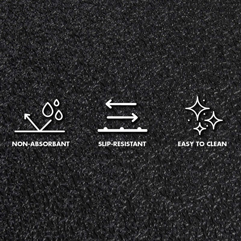 MotionTex Exercise Equipment Mat for Under Stationary Bike, Spin Bike, Fitness Equipment, Home Gym Floor Protection, 24" x 60", Black