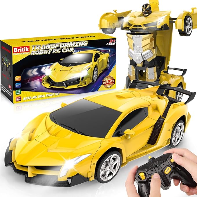 Transform Remote Control Car Toy for Kids 4 5 6 7 8 Remote Control Car for Boys 4-7 Transform Cars for Boys 4-6 Toy Car 5 Year Old Boy Toys for 3 4 5 6 7 8 9 10 11 12 Years Old Boy