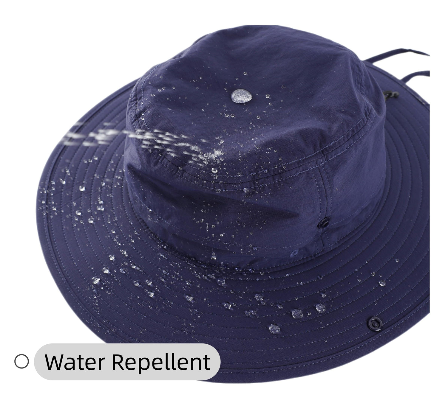 Connectyle UPF 50+ UV Protection Sun Hat for Men Women Waterproof Bucket Hat for Fishing Hiking Camping Safari Hat Navy Blue