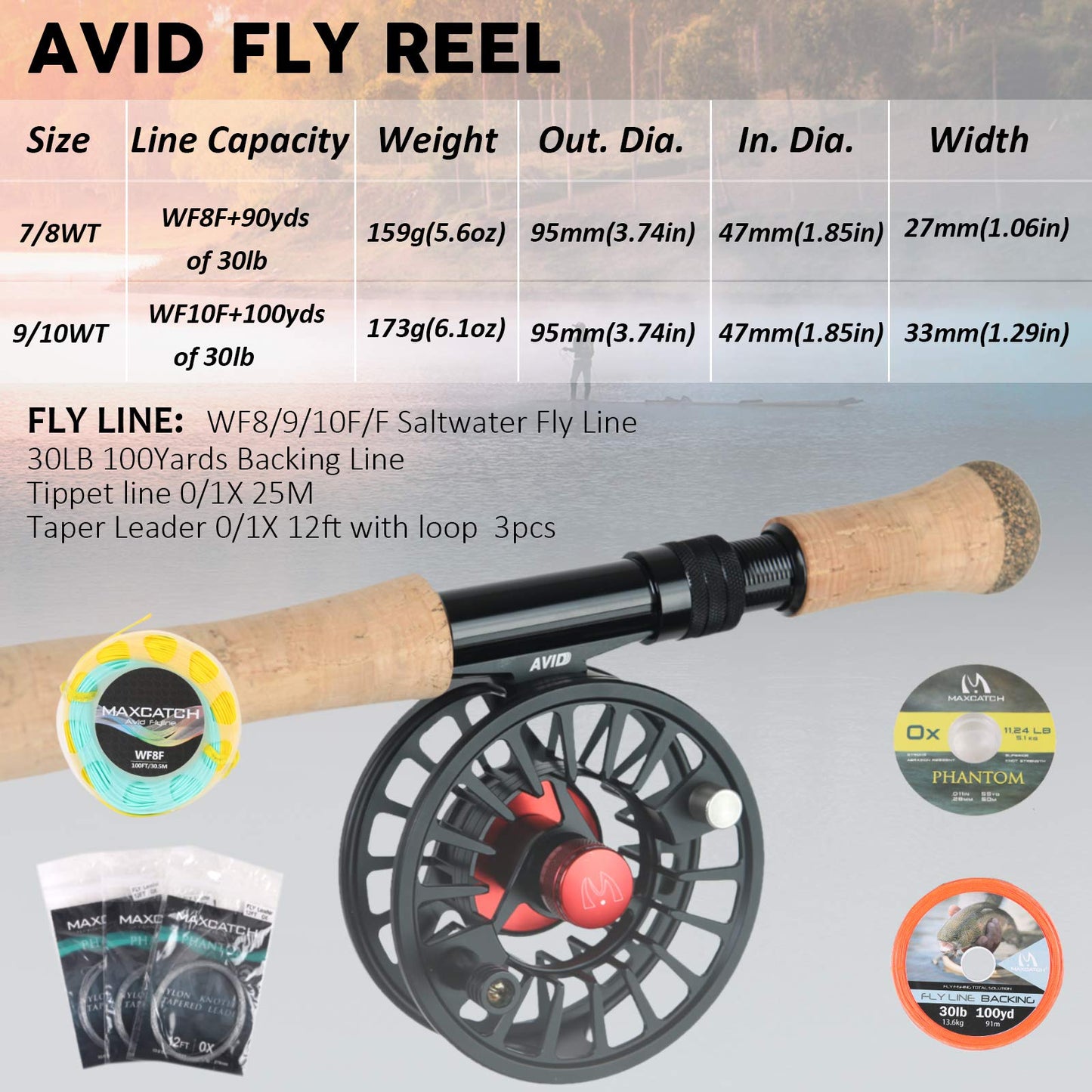 M MAXIMUMCATCH Maxcatch Predator Saltwater Fishing Rod: 9ft, 4-Piece, 8/9/10/12 Weight (Saltwater Predator Fishing Combo, 9' 10wt 4 Pieces)
