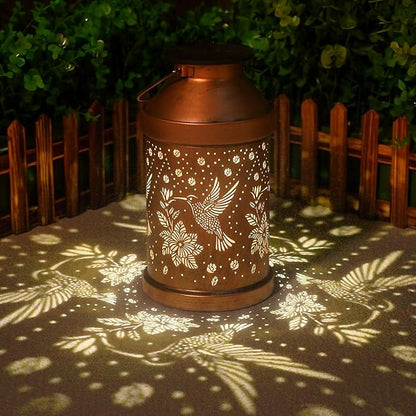 Birthday Gifts for Women, Men, Mom, Hummingbird Solar Lanterns Outdoor Waterproof - Solar Lights Outdoor Hanging Garden Decor for Outside, Patio, Outdoor, Yard, Lawn, Balcony