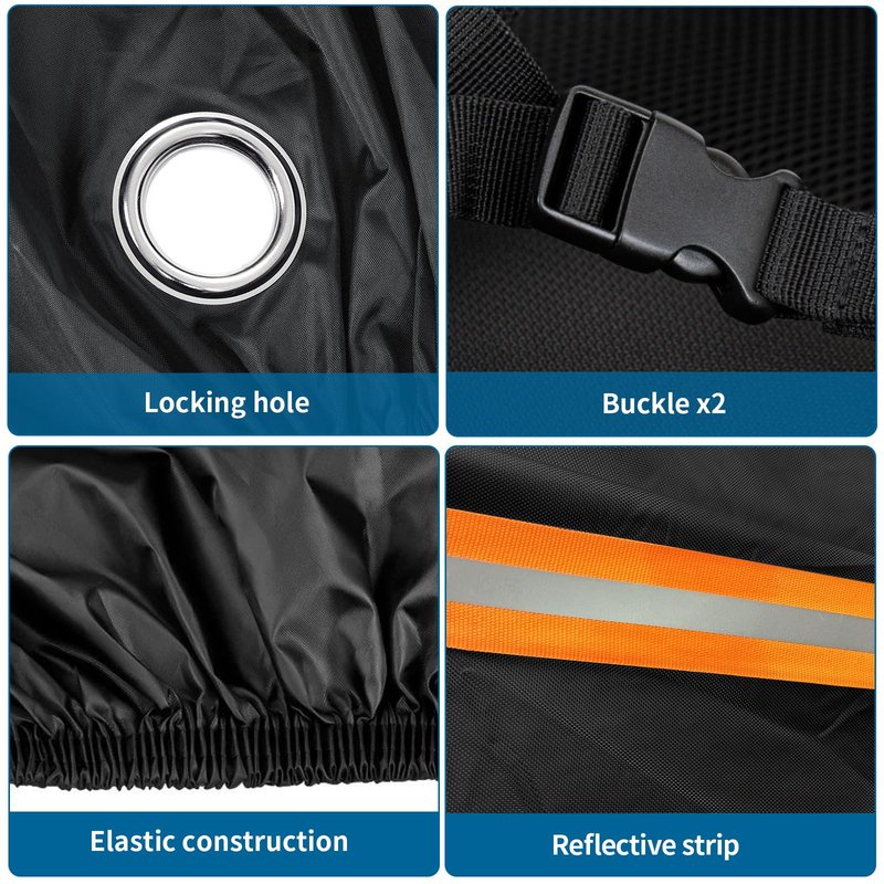 AKEfit Bike Cover, Waterproof Outdoor Bicycle Cover Rain UV Snow Proof with Anti-theft Lock Hole Outside Bike Storage Covers for Mountain Road Electric City Bike-L for 1 Bike