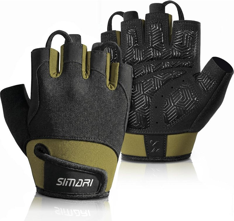 Breathable Workout Gloves for Men & Women - Padded Grip, Full Palm Protection | Black & Pink
