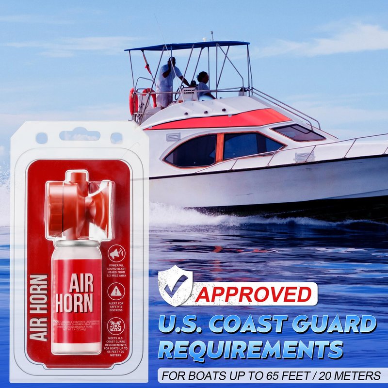 Saillong 4 Pack 1.4oz Boat Air Horn for Safety, Loud Marine Air Horns Can, Mini Small Blow Fog Bear Horn, Emergency Use for Sporting Events, Boat, Animal Alarm