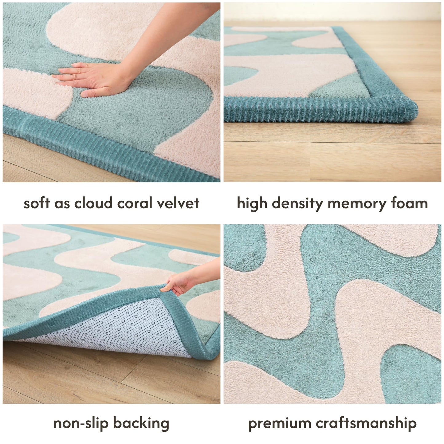 Hakuna Matte CloudRise Baby Play Mat for Floor 60" x 80" Waves