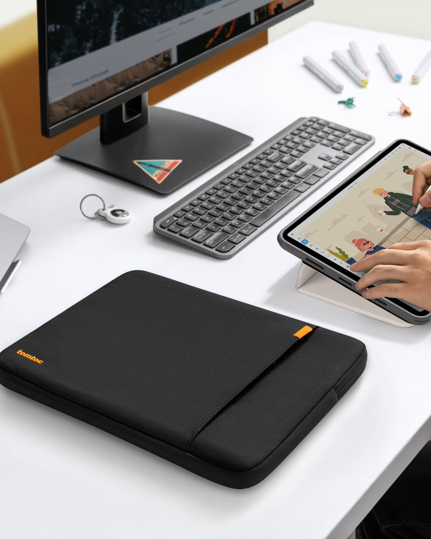 tomtoc 360 Protective Tablet Sleeve for 13-inch iPad Air 2026 (M4/M3/M2), iPad Pro 13-inch (M5/M4), 12.9-inch iPad Pro (6th/5th/4th/3rd Generation) with Magic Keyboard, Water-Resistant iPad Case Bag