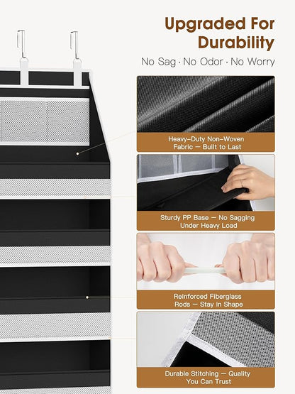 Criusia Over the Door Organizer, Heavy-Duty 6-Shelf Hanging Storage