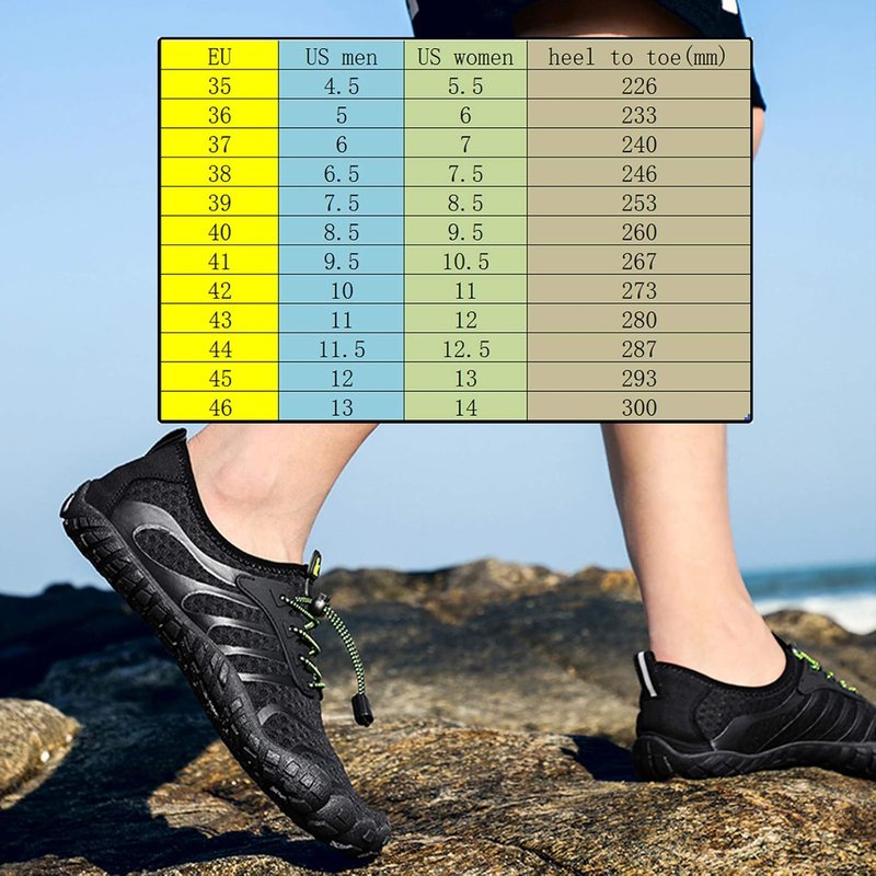 Water Shoes for Men & Women - Quick Dry Barefoot Aqua Footwear for Swimming, Beach, & Hiking | Lightweight & Flexible