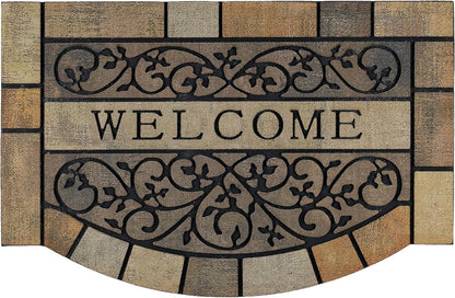 CHICHIC Door Mat Welcome Mat 17x 29 Inch Front Door Mat Outdoors for Home Entrance Outdoors Mat for Outside Entry Way Doormat Entry Rugs, Heavy Duty Non Slip Rubber Back Low Profile,Vine