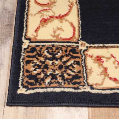 Superior Elegant Medallion Collection 8' x 10' Area Rug, Attractive Rug with Jute Backing, Durable and Beautiful Woven Structure, Floral Medallion Rug with Broad Border - Coffee