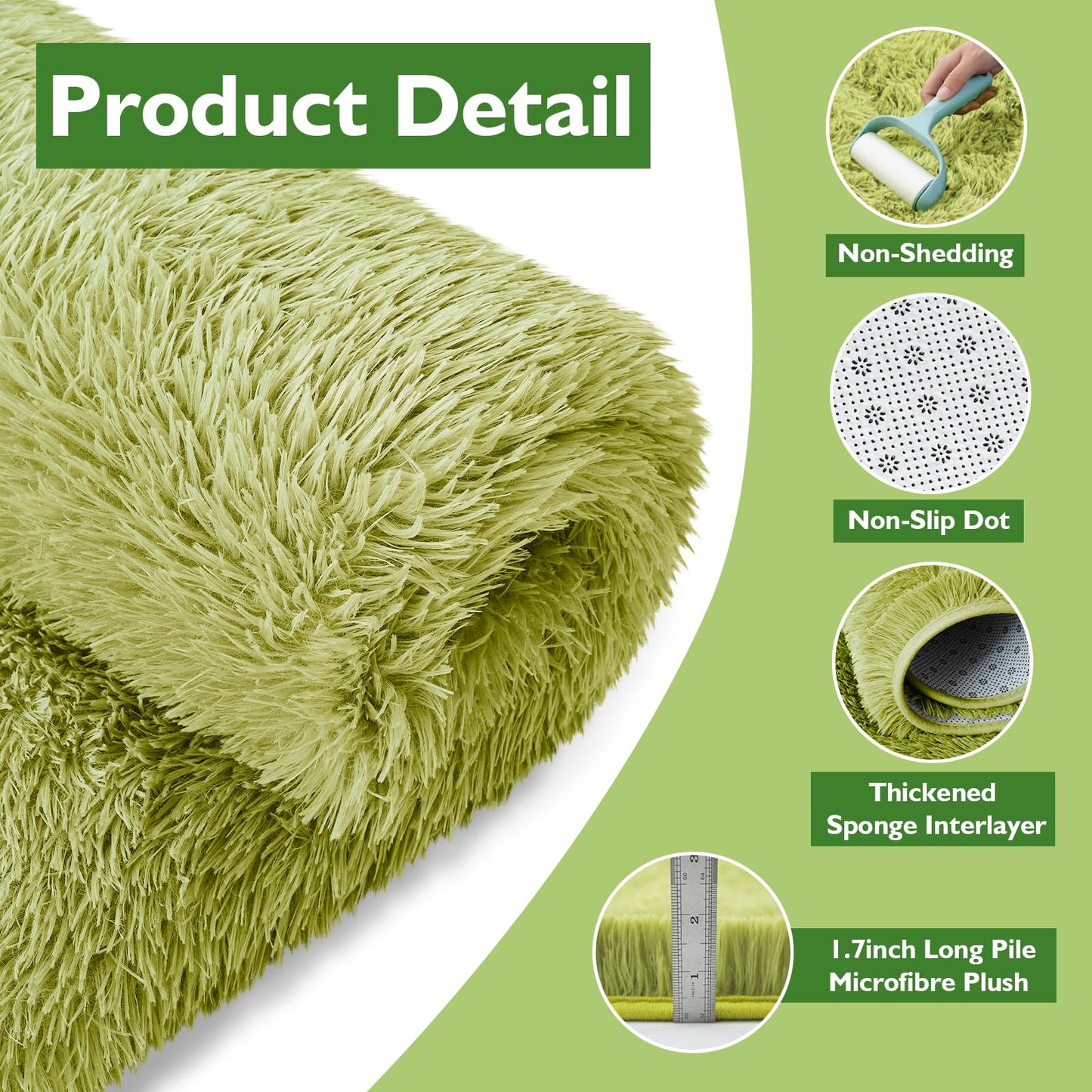 yulidayang Fluffy Round Area Rugs for Bedroom,3'X3'Shag Circle Area Rugs for Living Room,Non Slip Fuzzy Plush Rug for Kids Room Boys Girls Room and Dorm Home Classroom Rug