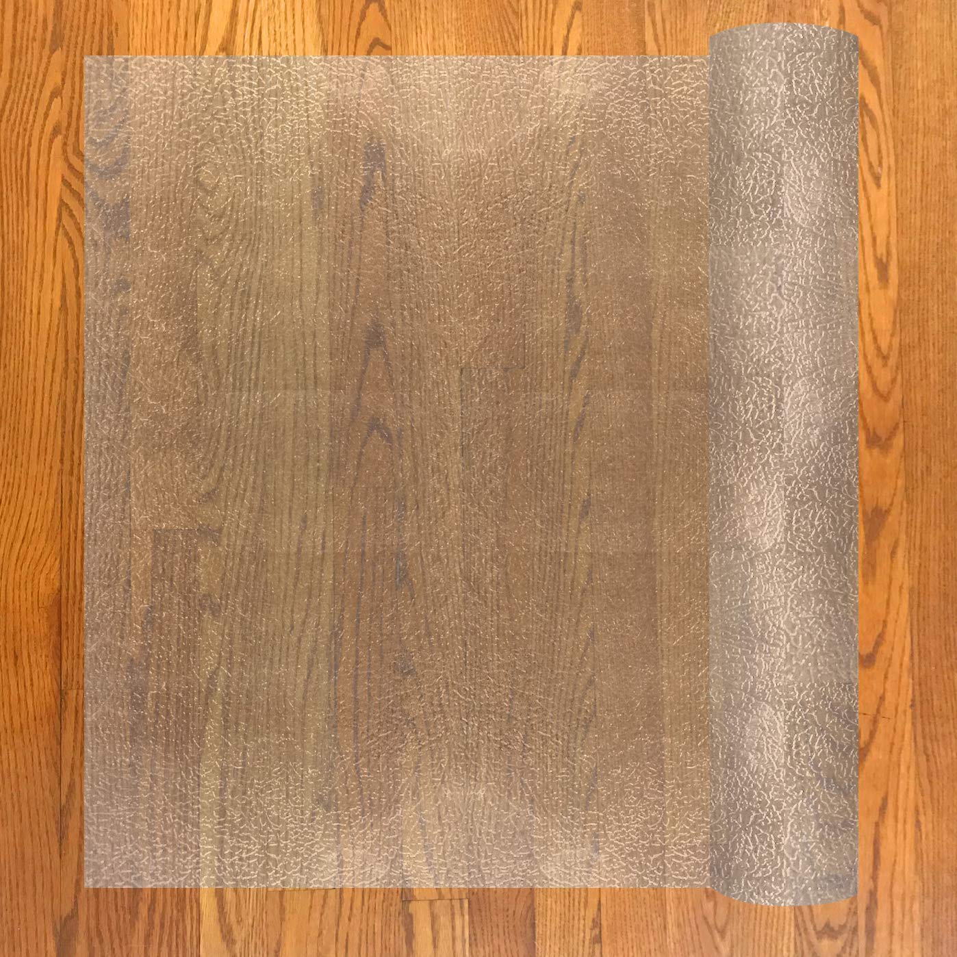 RESILIA - Deluxe Clear Vinyl, Plastic Floor Runner/Protector for Hard Floors - Skid-Resistant, Textured Pattern, (27 Inches Wide x 6 Feet Long), Made in The USA