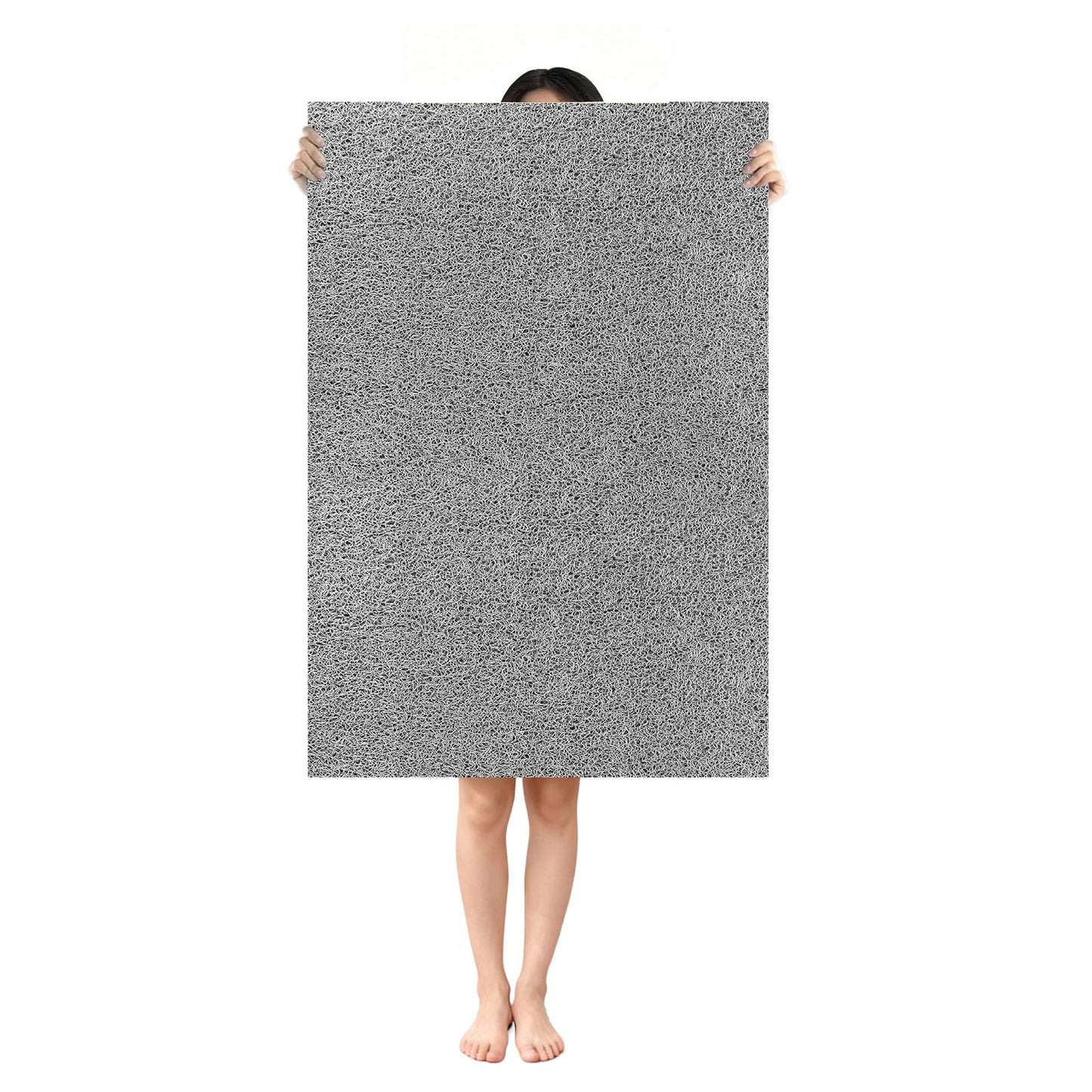 Shower Mat Non Slip: 35.4 x 23.6 Inch Extra Large Shower Mats for Inside Shower with Drain Hole - Soft PVC Loofah Anti Slip Shower Stall Mat for Walk-in Shower and Bathroom, Quick Drying