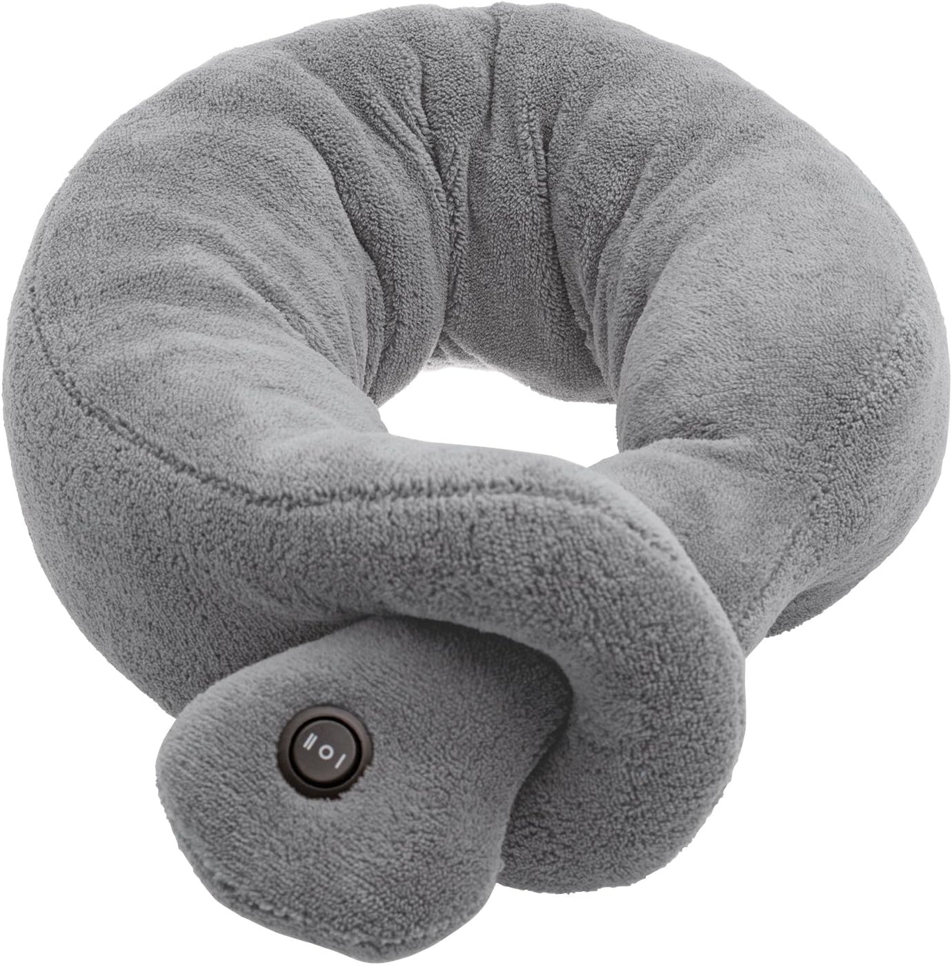 Ideas In Life Vibrating Massaging Neck Pillow - Colors Vary - Wrap Around Feature for Massage Therapy Electric BO Cushion Relax Muscles Relieve Stress for Office Home Travel - Random Colors Vary