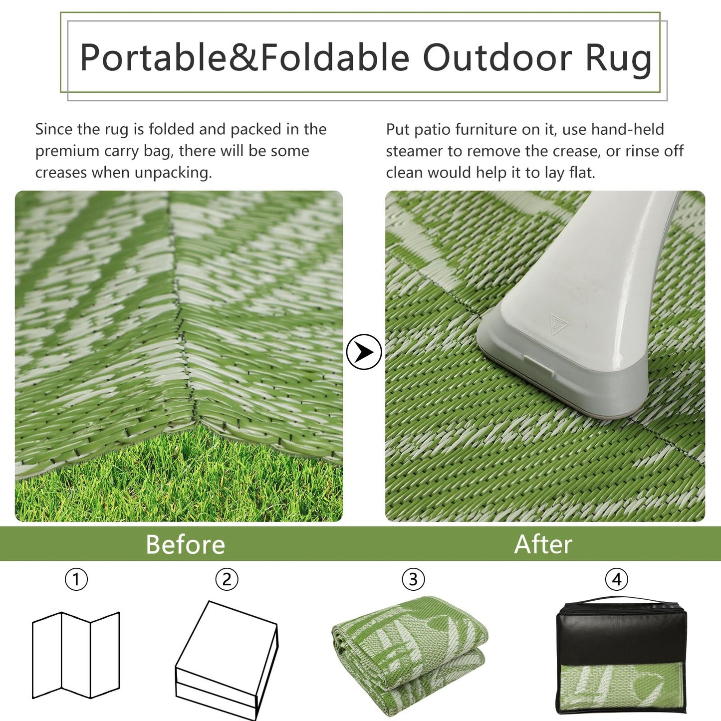 famibay 6x9 Outdoor Rug Waterproof Patio Rug Tropical Outdoor Plastic Straw Rug All Weather RV Rugs for Outside Camping Rugs Lightweight Portable Outdoor Carpet Mats for Patio Deck RV Camper