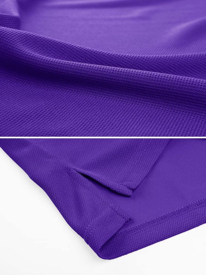 MAGCOMSEN Mens Polo Shirts Short Sleeve Golf Work Casual Quick Dry Summer Performance Shirts Purple M