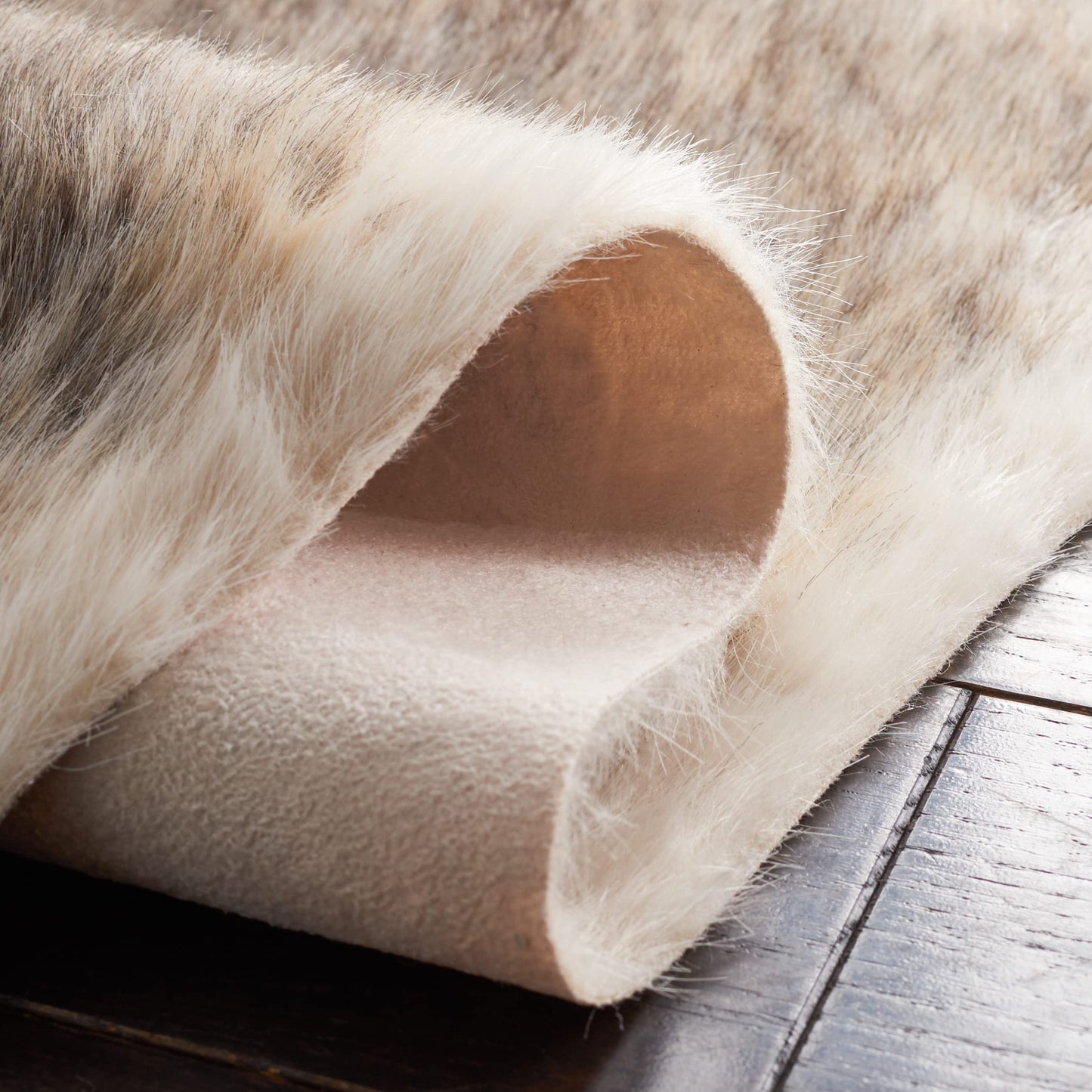 SAFAVIEH Faux Cow Hide Collection 3' x 5' Grey/Ivory FCH203F Rustic Western Boho Entryway Living Room Foyer Bedroom Accent Rug