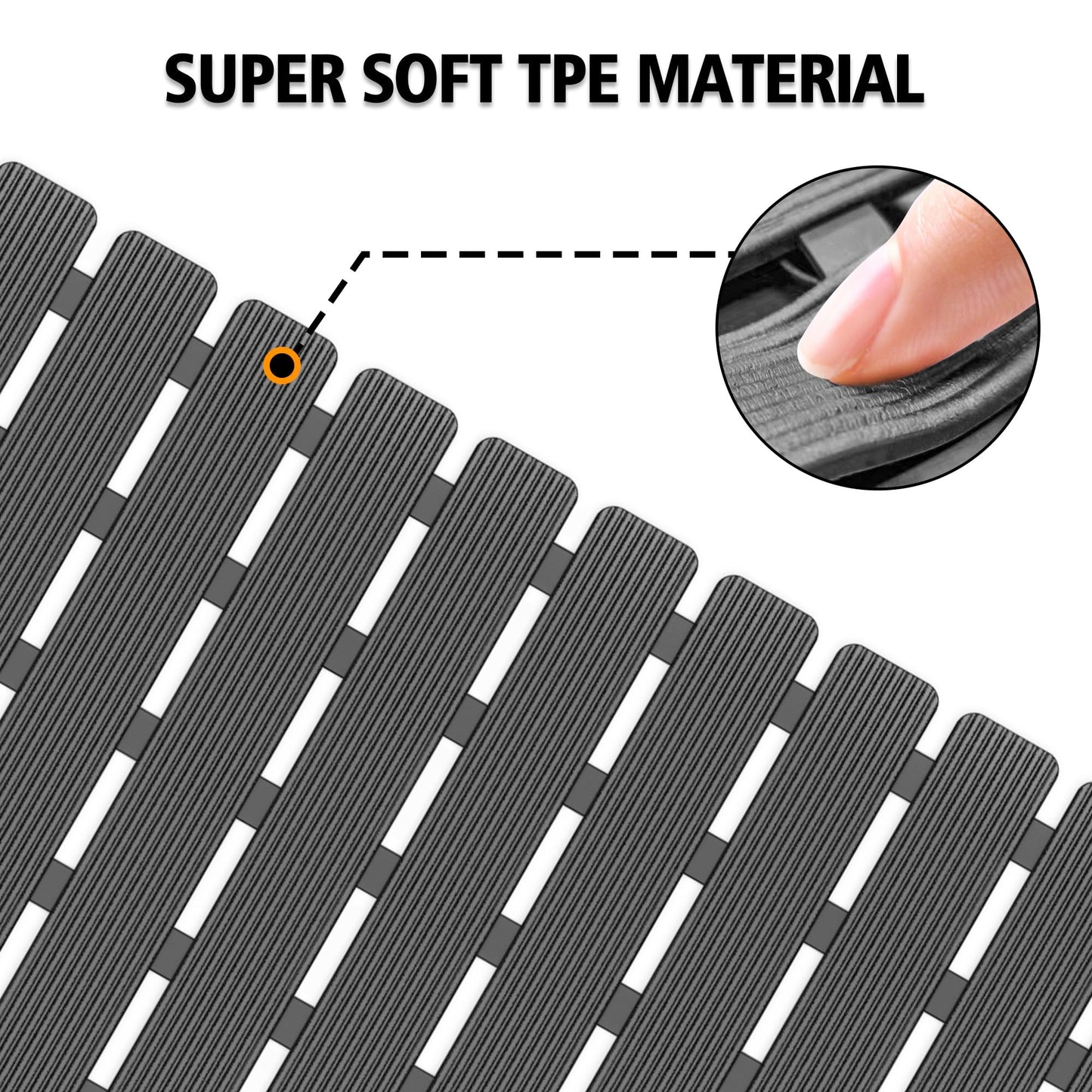 MBOSS Bathtub Mat Non Slip,Super Soft Bath Mat for Tub 24 X 24 Inch,Shower Mat with Suction Cups and Drain Holes,Non Slip Bathtub Mat for Elderly