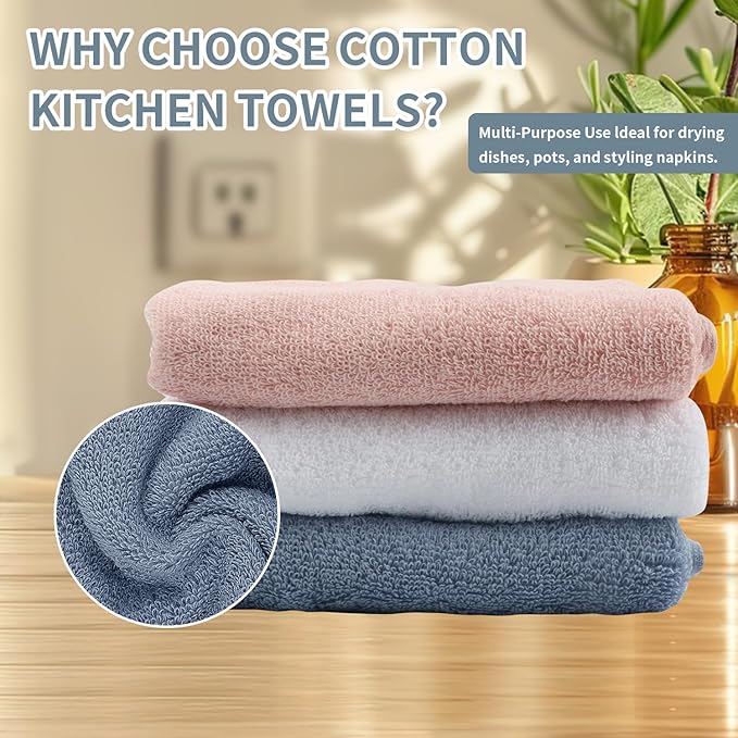 3 Pack 100% Cotton Wash Cloth, 13x29 Inch Highly Absorbent and Soft Feel