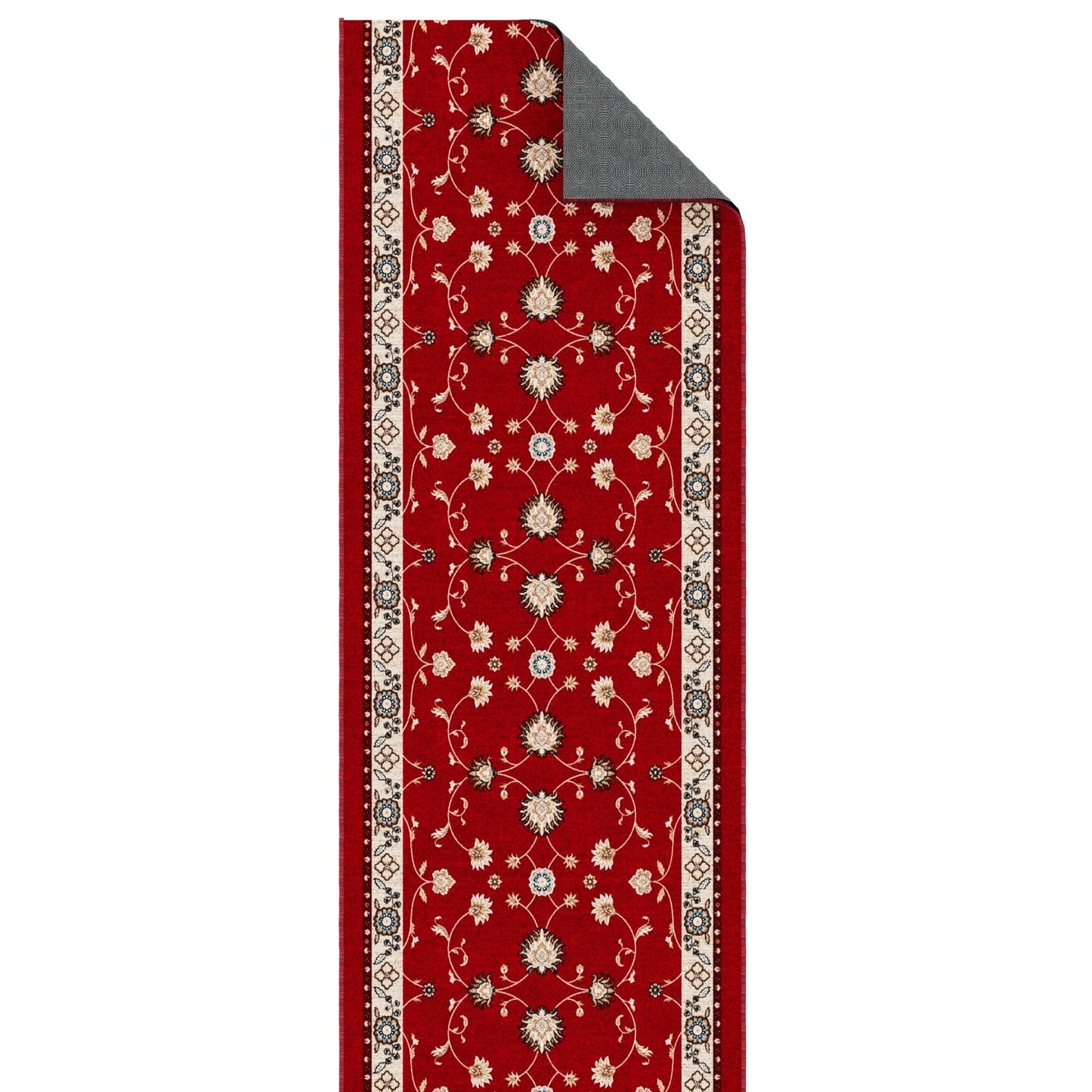 Ottomanson Hallway Runner Rug 2'7" x 10' – Soft Non-Slip Rug, Low Pile Carpet for Entryway, Kitchen & Long Hallways in Apartments and Homes, Mahal Red