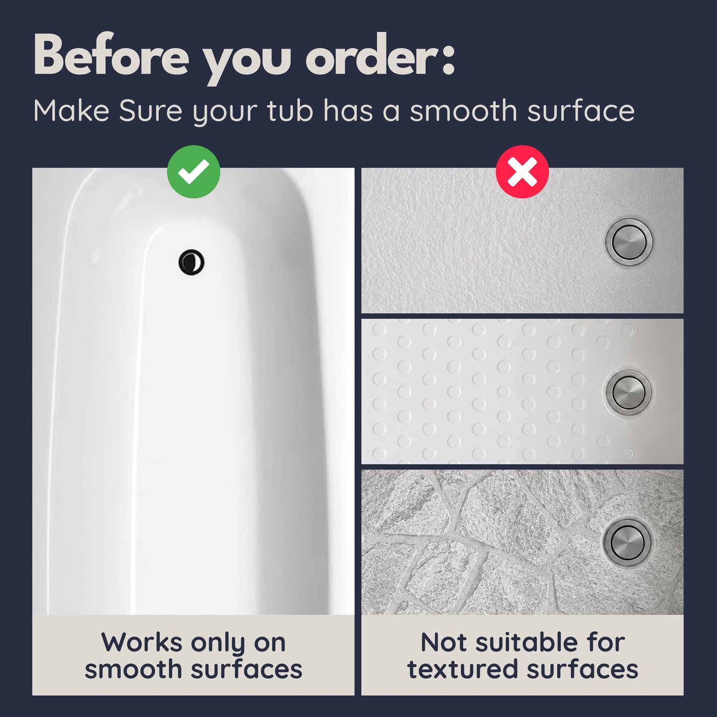 Bathtub Mat Non Slip 35x16 - homerella® Bath Mat Incl. Hooks for Drying, Extra Long, 100% BPA Free, Shower Mat Non Slip Anti Mold, Machine Washable, Shower Mats for Inside Shower Mildew Resistant