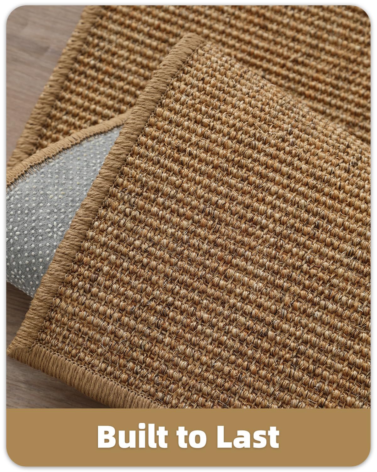 Color&Geometry Handwoven Jute Entry Rug - Natural Textured Front Door Mat 32"x48", Non-Slip Durable & Eco-Friendly Doormat for High-Traffic Entrance, Rustic Farmhouse Welcome Mat, Sisal Brown