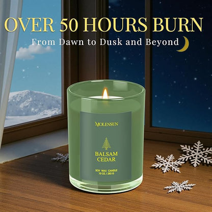 Winter Candles Gift Set, 3 Pack Total 30oz Soy Scented Candles in Luxury Gift Box, Christmas Birthday & Holiday Gifts for Women & Men, Long Lasting Non-Toxic Clean Burn, Winter Festive Home Decor