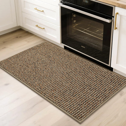 BEQHAUSE 2x3 Entryway Rug Indoor Door Mat Non-Slip Washable, Hallway Rugs Absorbent & Stain Resistant Hall Carpet Runner Rugs for Entryway, Front Door Floor Mats Laundry Room Rugs for Entry, Taupe