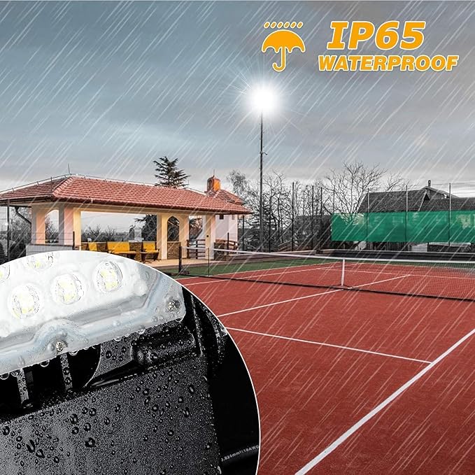 Juyace 240W Led Flood Light Dusk to Dawn Outdoor Lighting 5000K IP65 for Commercial Building Parking lot Farm Yard