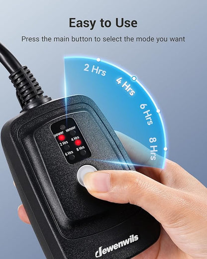 DEWENWILS Outdoor Timer for Lights, Waterproof Outlet Timer with 2 Grounded Electrical Outlets, 15A 1/2HP, UL Listed