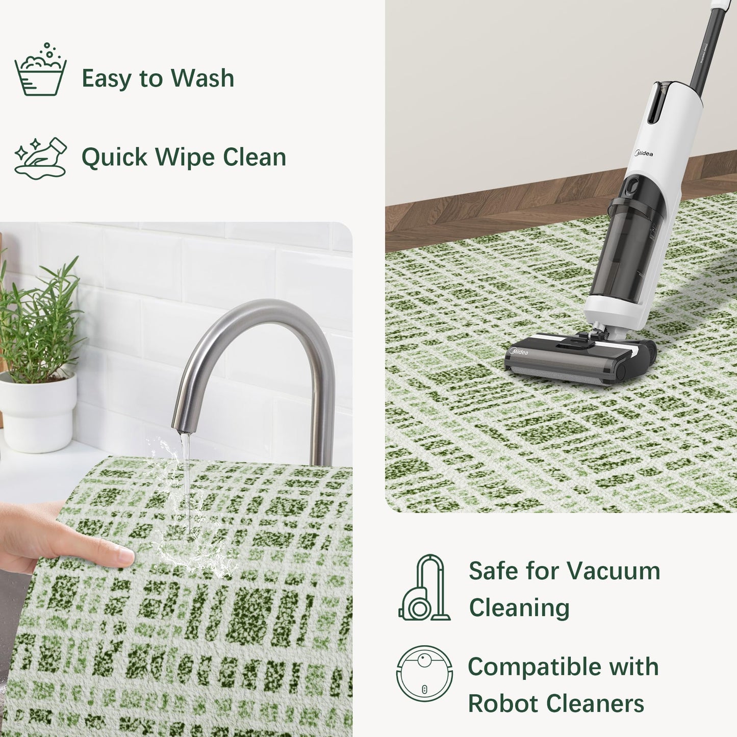 Azaeahom Carpet Tiles Peel and Stick, Squares Self Adhesive Carpet Floor Tile(15.75'' x 15.75''), Anti-Slip, Reusable, 0.38'' Thick, Carpets Easy Install DIY for Bedroom Living Room(12 Pcs)
