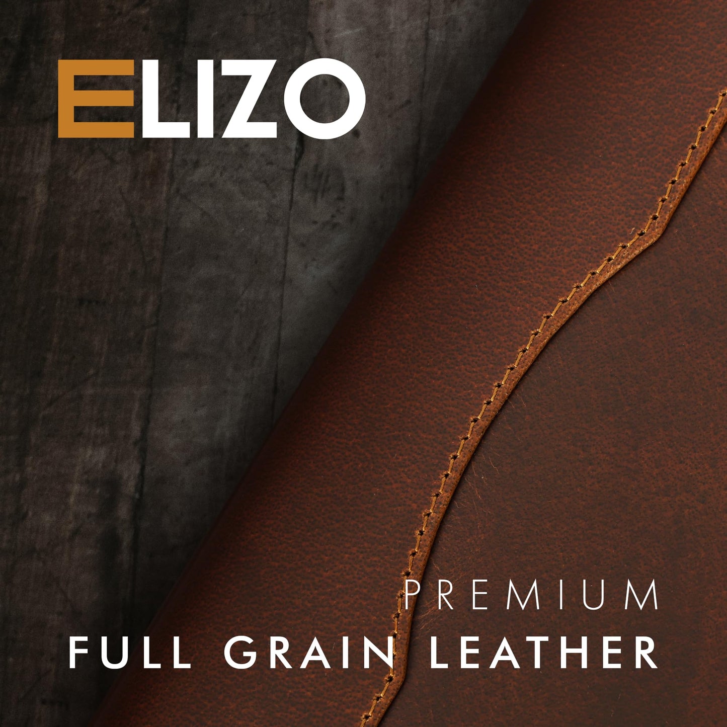 ELIZO Leather Portfolio Padfolio Leather Binder Folder for Men and Women Professional Business Portfolio Organizer Men and Women