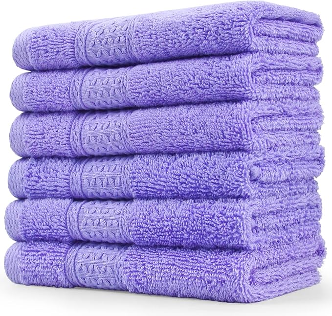 Cleanbear Wash Cloths Cotton Facecloths, Large Face Cloths 6 Ultra-Soft