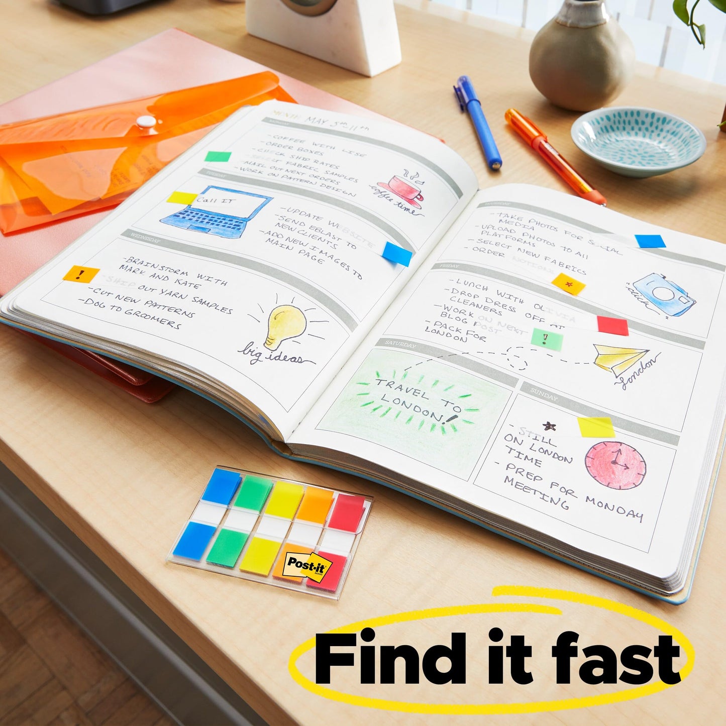 Post-it Flags Combo Pack, .47 Wide and .94
