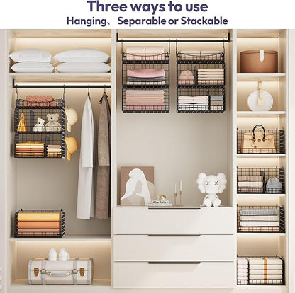 SWTYMIKI Hanging Closet Organizer Storage