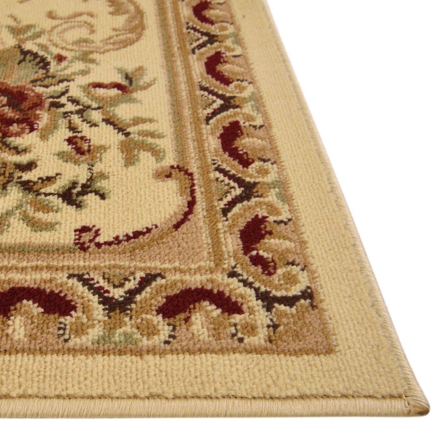 Unique Loom Versailles Collection Traditional Classic Floral Motif Area Rug (4' 0 x 6' 0 Rectangular, Ivory/ Tan)
