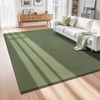 ISEAU 4x6 Rug for Bedroom, Soft Memory Foam Carpet with Upgraded Non-Slip Silicone-Grip Bottom, Fluffy Shaggy Machine Washable Rugs for Living Room Kids Boys Girls Dorm Nursery Office Playroom, Green