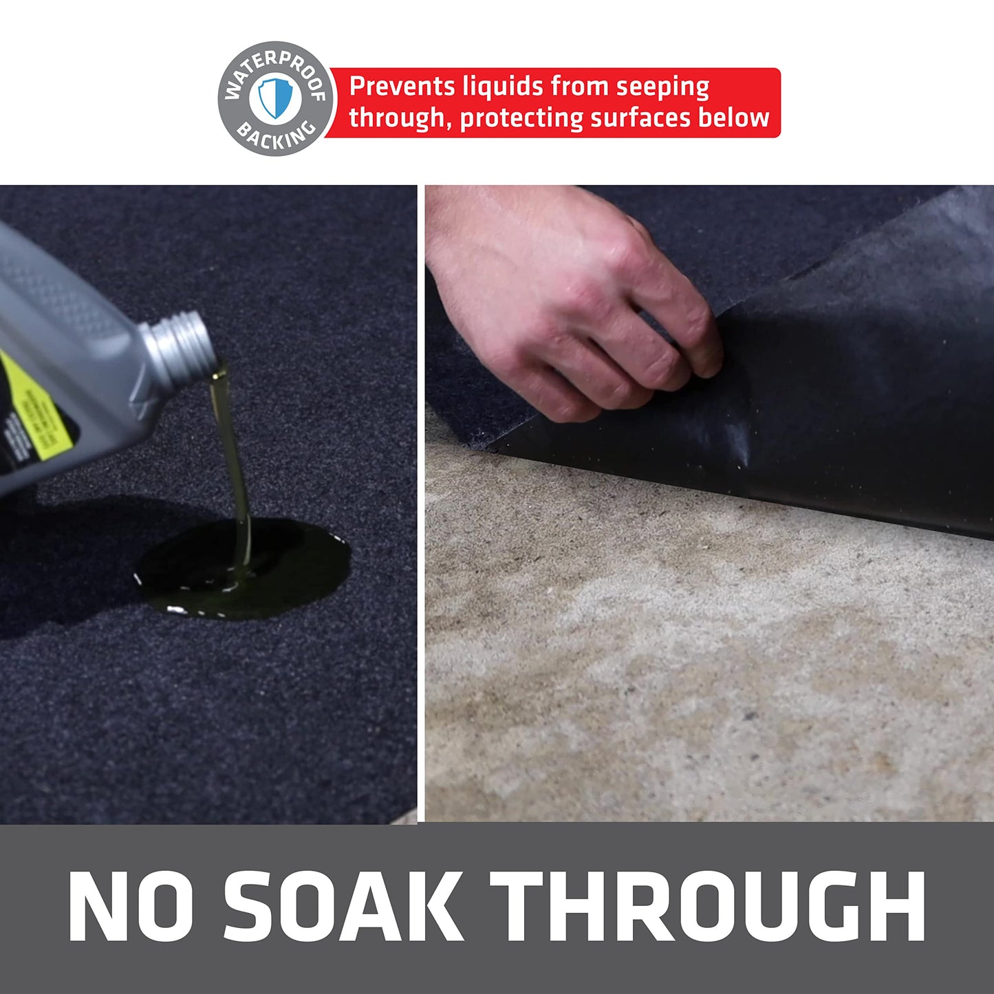 Drymate Premium Maintenance Mat Oil Spill Garage Floor Mat (60" x 72"), Absorbent, Waterproof, Contains Liquids, Protects Garage Surface or Driveway, Reusable, Washable, Durable (USA Made)