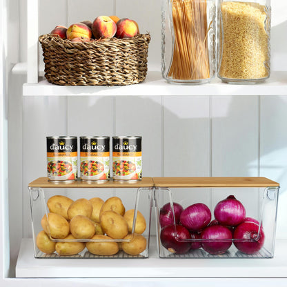 2 PACK Pantry Organizers and Storage Stackable Kitchen Countertop Organizers for Onion, Potato, Garlic, Fruit, Produce, Vegetable
