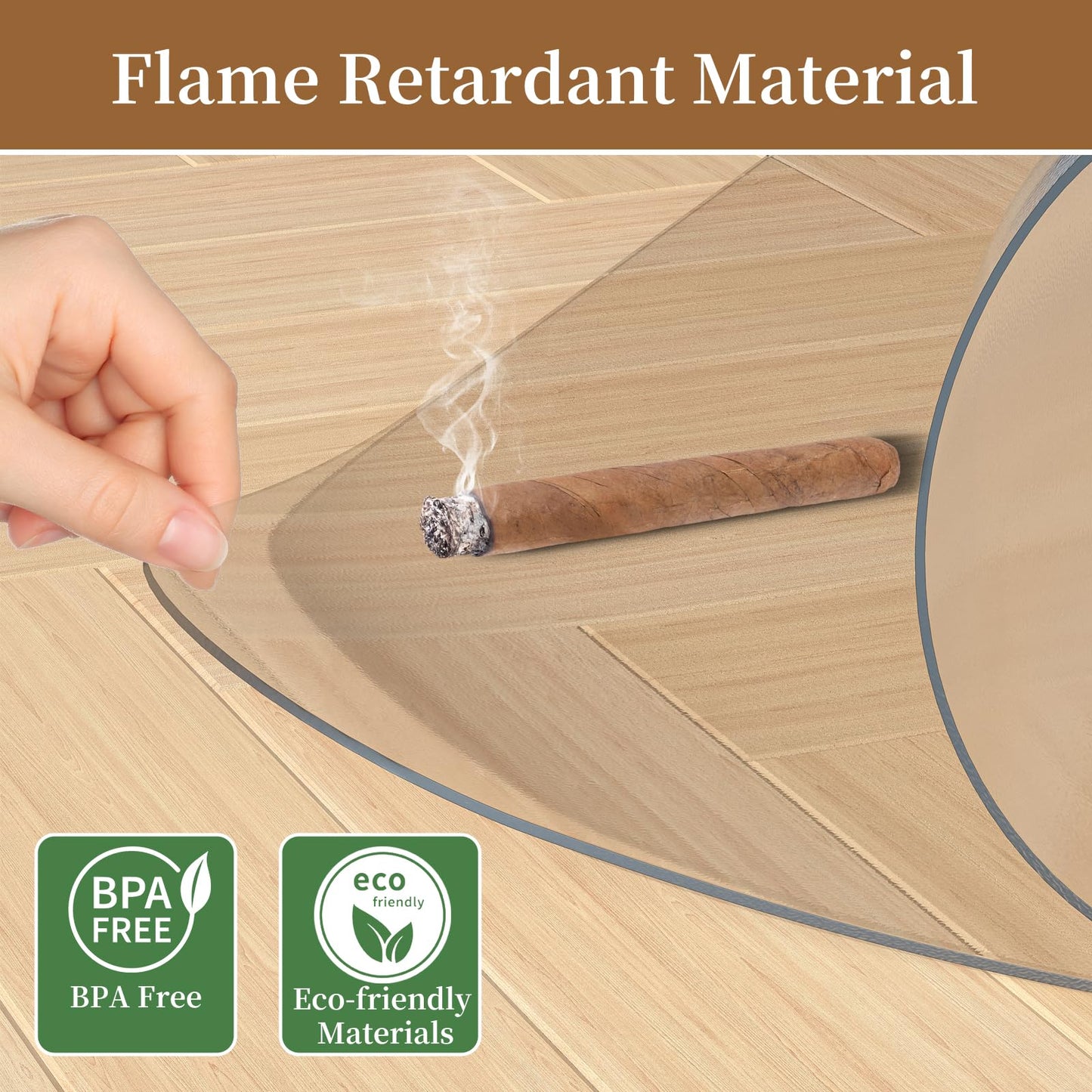 MESHDO Office Chair Mat for Hardwood Floor, 36" X 48" 2 Pack Chair Mat for Hard Floors, PVC Clear Floor Protector Rug Mat for Home and Office, Can't be Used on Carpet