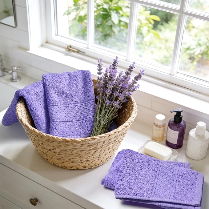 Cleanbear Wash Cloths Cotton Facecloths, Large Face Cloths 6 Ultra-Soft