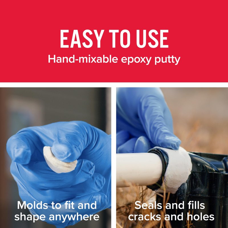 J-B Weld WaterWeld, 1 Hour Cure, Epoxy Putty Stick - 2 Pack, Off-White (8277-2)