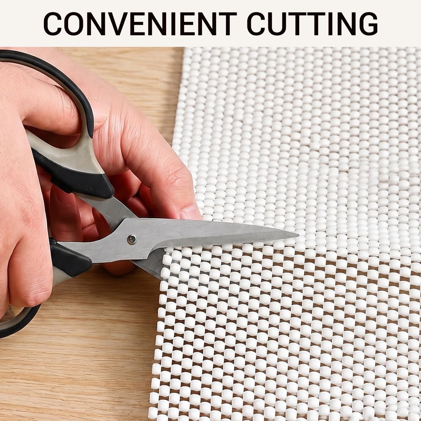 Non Slip Rug Pad Gripper for Hardwood Floors, 3x5 FT Anti Slide Rug Underlay, Eco Safe Odor Free, Cushioned Floor Protector, Cut-to-Size Multi-Purpose Pad