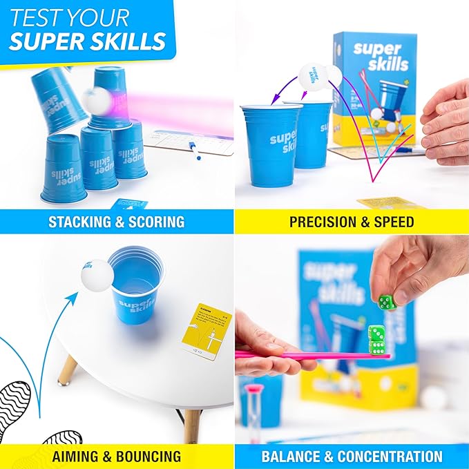 Super Skills - Action Game for Competitive People - Beat Your Friends at 120 Challenges - Fun Easter Group Activity for Family Night or Party with Kids Teen