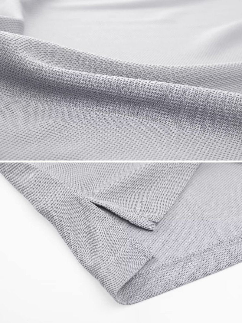 MAGCOMSEN Work Shirts for Men Golf Shirts Fishing Shirts Casual Shirts Quick Dry Shirts Golf Polo Shirts Light Grey M